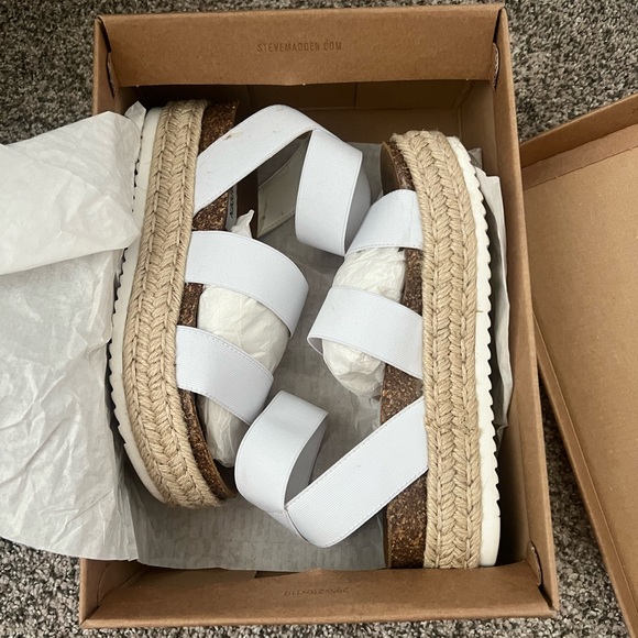 Steve Madden White Platform Espadrilles - Picture 6 of 7